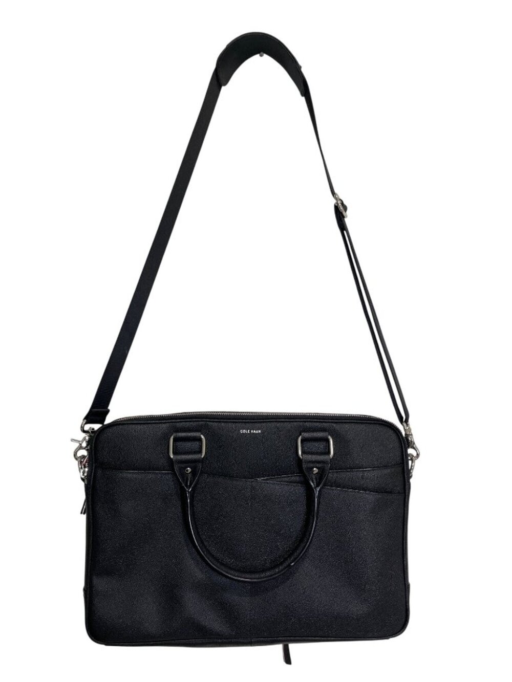 Cole Haan x American Airlines Black Leather Laptop Bag Tavel Briefcase 16x11